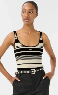 Best Top - Stela - Black/Birch striped T-shirts & Toppe