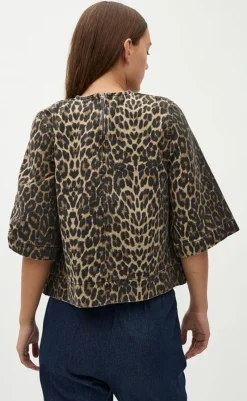 Hot Gloabl Funk Top - Ava-G - Leopard Mist T-shirts & Toppe