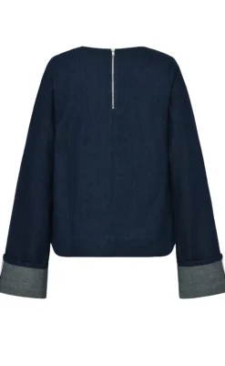 New Bluse - Avella-G - Dark Unwashed Denim Bluser