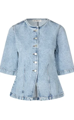 Hot Bluse - Lila-G - Medium Light Blue Bluser