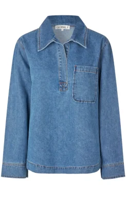 Discount Bluse - Maitana-G - Mid Vintage Blue Bluser