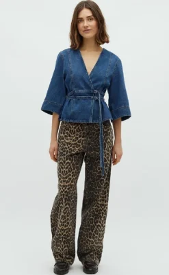 Outlet Bluse - Merie SS - Vintage Blue Wash Bluser