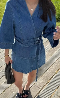 Outlet Bluse - Merie SS - Vintage Blue Wash Bluser