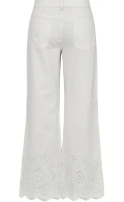 Online Bukser - Amarillo Scallop-G - White Bukser & Jeans