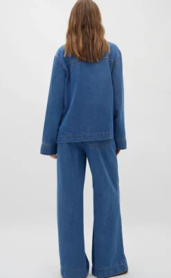 Discount Bukser - Casanea-G - Mid Vintage Blue Bukser & Jeans