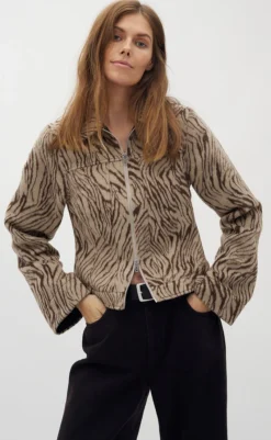 Online Jakke - Deluanne-G - Brown Zebra Jakker & Frakker|Alt Overtøj