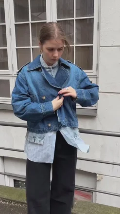 Outlet Jakke - Steffia-G - Mid Vintage Blue Jakker & Frakker|Alt Overtøj