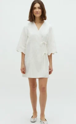 Kjole - Antaja Scallop-G - White Kjoler