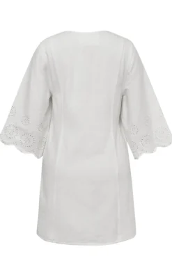 Kjole - Antaja Scallop-G - White Kjoler