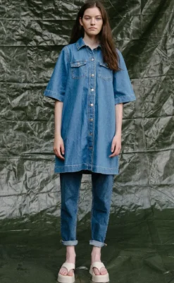 Clearance Kjole - G-Mira - Mid Vintage Blue Kjoler