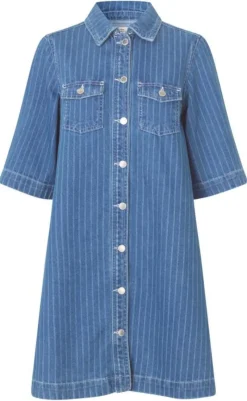 Online Kjole - Mira-G - Midt Blue Stripe Kjoler