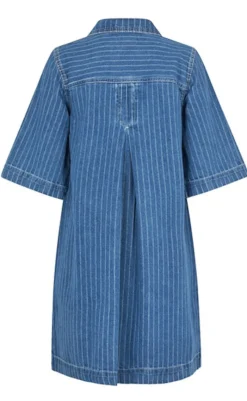 Online Kjole - Mira-G - Midt Blue Stripe Kjoler