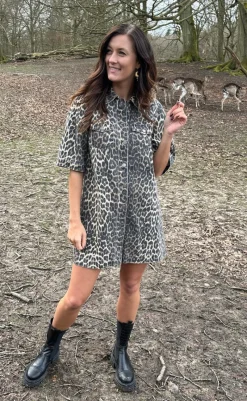Outlet Kjole - Mira-G - Leopard Mist Kjoler