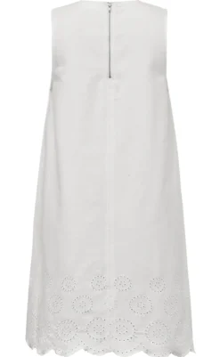 Kjole - Rhiann Scallop-G - White Kjoler