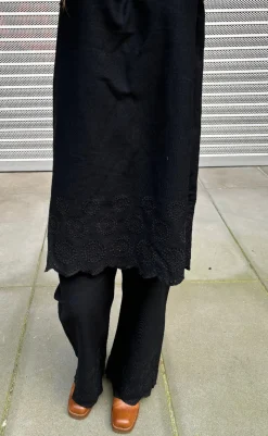 Online Kjole - Rhiann Scallop-G - Black Kjoler