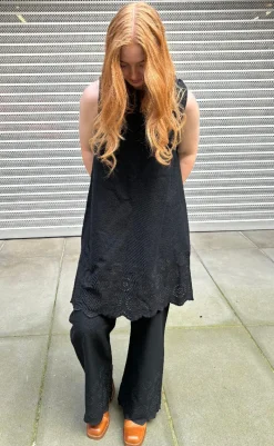 Online Kjole - Rhiann Scallop-G - Black Kjoler