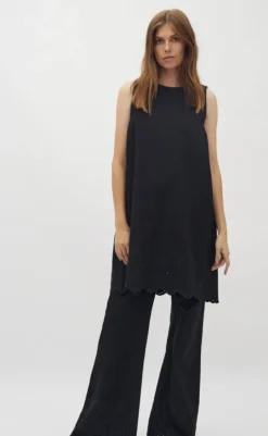 Online Kjole - Rhiann Scallop-G - Black Kjoler