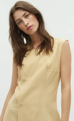 Kjole - Yanina-G - Butter Yellow Melange Kjoler