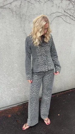 Sale Skjorte - Firola-G - Dark Leopard Mist Skjorter