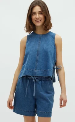 Clearance Top - Ribba - Mid Vintage Blue T-shirts & Toppe