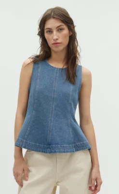 Top - Rihne Peplum-G - Midt Vintage Brushing T-shirts & Toppe