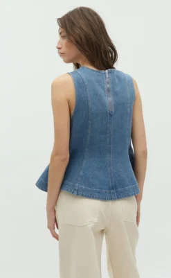 Top - Rihne Peplum-G - Midt Vintage Brushing T-shirts & Toppe