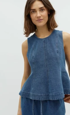 Top - Rihne Peplum-G - Midt Vintage Brushing T-shirts & Toppe