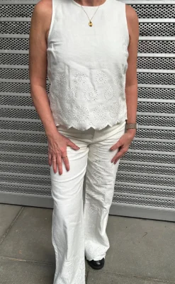 Discount Top - Rihne Scallop-G - White T-shirts & Toppe