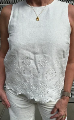 Discount Top - Rihne Scallop-G - White T-shirts & Toppe