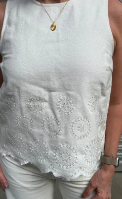 Discount Top - Rihne Scallop-G - White T-shirts & Toppe