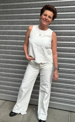 Discount Top - Rihne Scallop-G - White T-shirts & Toppe