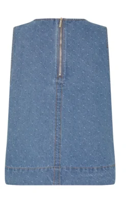 Online Top - Rihne-G - Midt Blue Dot T-shirts & Toppe