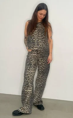 Discount Top - Rihne-G - Leopard Mist T-shirts & Toppe