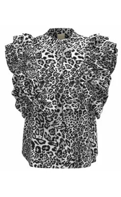 New Bluse - Musette Kai - Grey Leopard Bluser