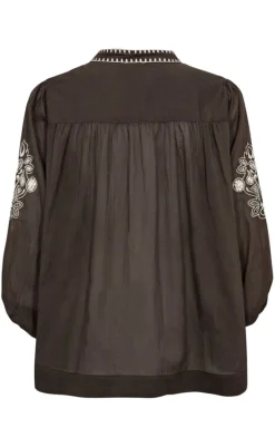 Clearance Bluse - Noura - Brown-Creme Bluser
