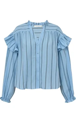 Best Bluse - Rami - Blue Stripes Bluser