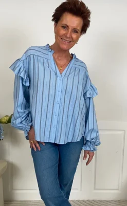 Best Bluse - Rami - Blue Stripes Bluser