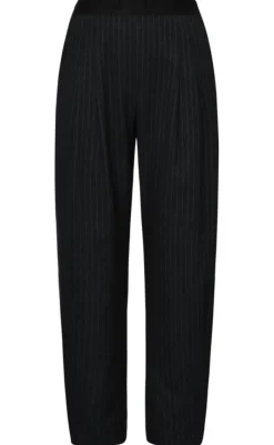 Outlet Bukser - Atalie - Dark Grey Stripes Bukser & Jeans