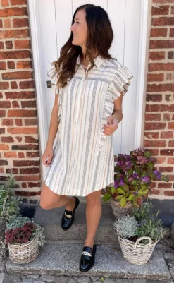 Best Kjole - Leonore - White/Sand/Black Kjoler