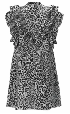 Clearance Kjole - Musse - Grey Leopard Kjoler