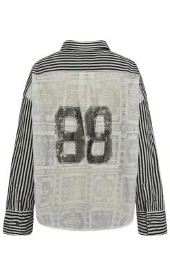 Online Skjorte - Sophia - Black/Creme Skjorter