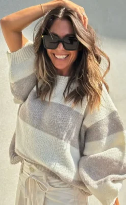 Strik - Roma - Off White/Sand Striktrøjer & Sweat