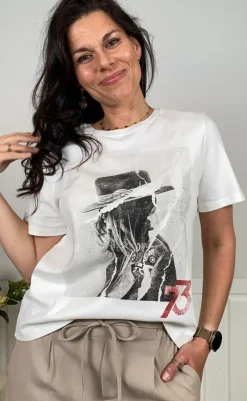 Online T-shirt - Isali - White T-shirts & Toppe