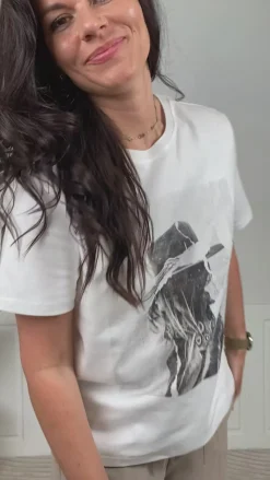 Online T-shirt - Isali - White T-shirts & Toppe