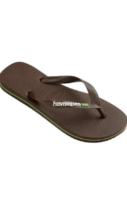 Clearance Klipklappere - Brasil Logo - Brown/White Sandaler