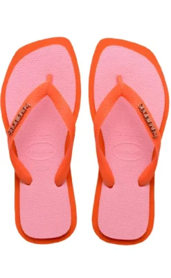 Online Klipklappere - Top Square Fusion - Sunset Orange Sandaler|T-shirts & Toppe