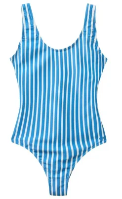 New Badedragt - Stripe Swim - King Blue Badetøj