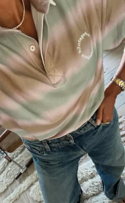 Clearance Bluse - Cash Polo - Dusty Multi Spray Bluser