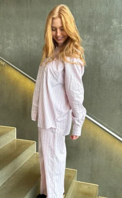 Clearance Skjorte - Holiday - Dusty Rose Stripe Skjorter