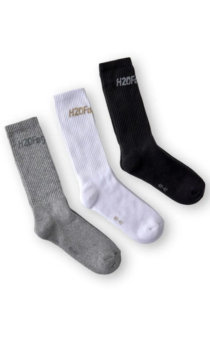 Discount Strømper - Suck Socks - Black/White/Grey mel Strømper & Strømpebukser